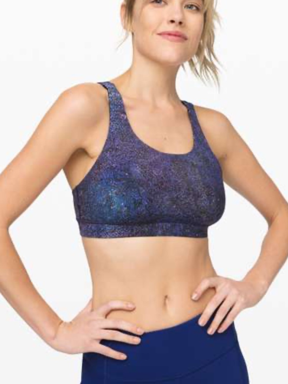 Lululemon Energy Sports Bra Blue Multicolor